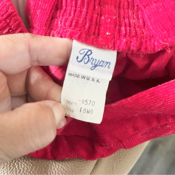 Vintage Bryan Made in the USA Infant Holiday Overalls Toy Soldiers Corduroy 18M - Picture 4 of 8